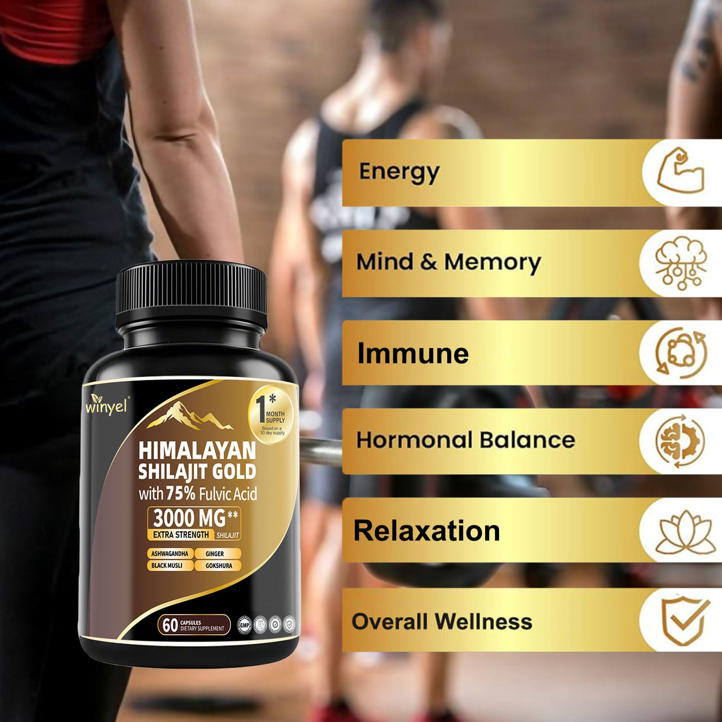 Shilajit Capsules 85 Trace Minerals