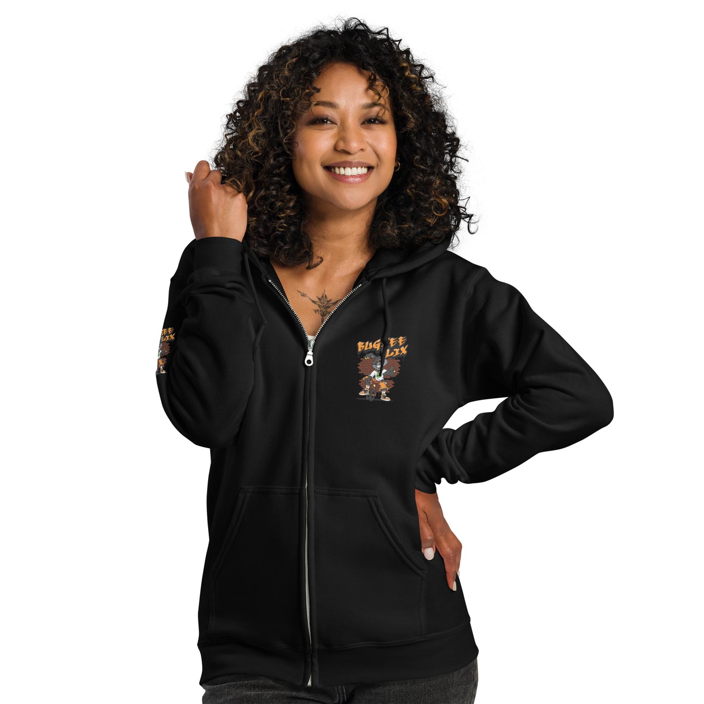 Unisex heavy blend zip hoodie by Bugzee Lix